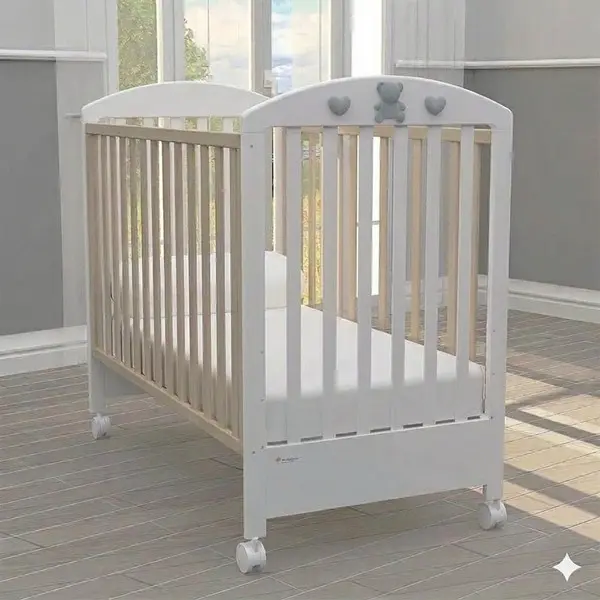 Patut pentru bebeluși Bambino Casa - Bella, Naturale-Grigio