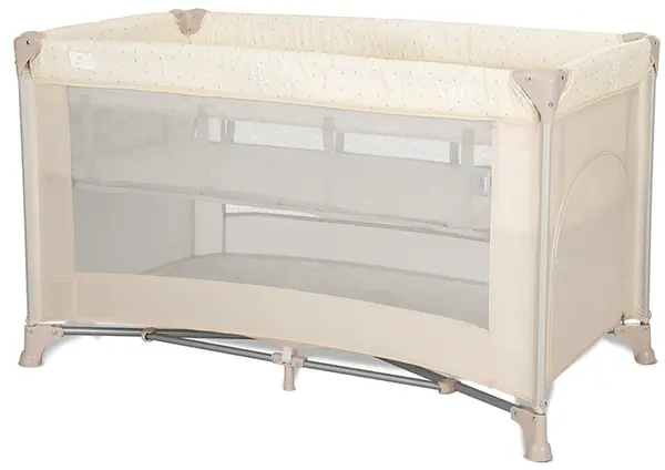 Pătuț pentru bebeluși cu 2 niveluri Lorelli - Torino, Beige