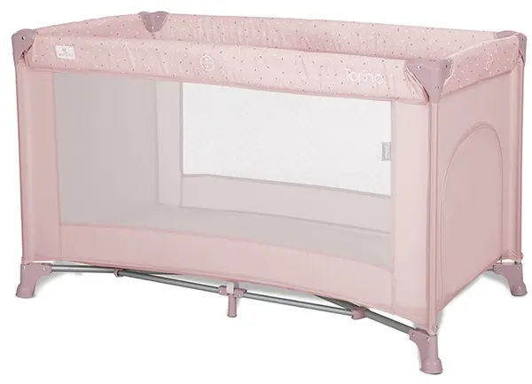 Pătuț pentru bebeluși pe 1 nivel Lorelli - Torino, Pink