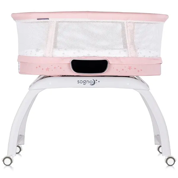Patut pentru copii Chipolino Sogno 2 in 1 pink cu leganare si cantar integrat