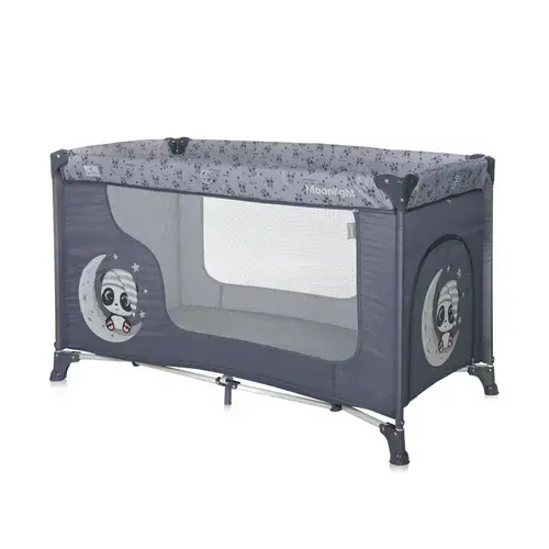 Patut pliabil Lorelli, Moonlight, 1 nivel, Cool Grey Pandas