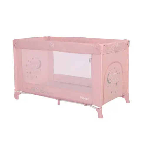 Patut pliabil Lorelli Noemi, 1 nivel, 120x60 cm, Mellow Rose Star
