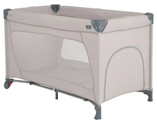 Patut pliabil pentru copii Cangaroo - One touch, gri deschis