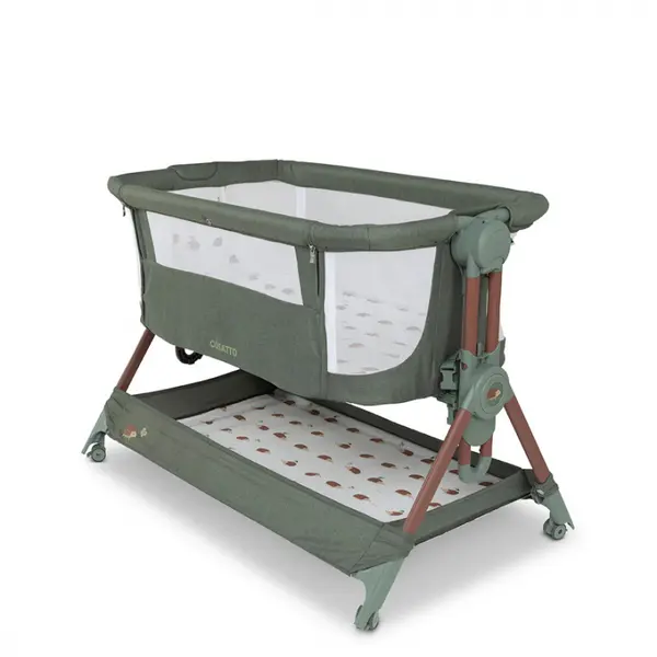 Patut pliabil pentru copii Cosatto Close to me Hoglet, greutate admisa 9 kg, include geanta de transport, plasa anti-tantari si curele de fixare pentru pat