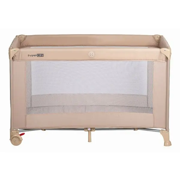 Patut pliabil pentru copii FreeON Nap Beige cu un nivel 120x60 cm