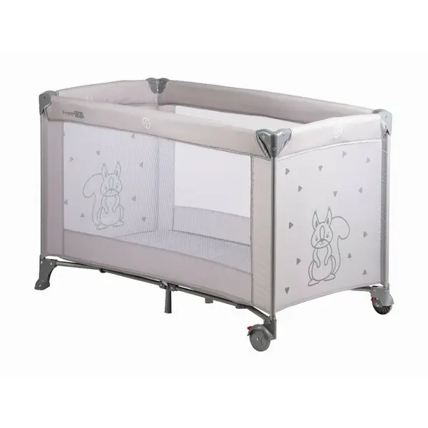 Patut pliant, FreeON, Nap, Cu un nivel, 120x60 cm, Grey