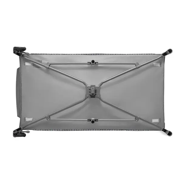Patut pliant Lionelo Sven Plus Grey cu doua nivele, cu arcada jucarii, masuta de infasat, vibratii, melodii conform cu standardele europeane de securitate EN716 si EN12221