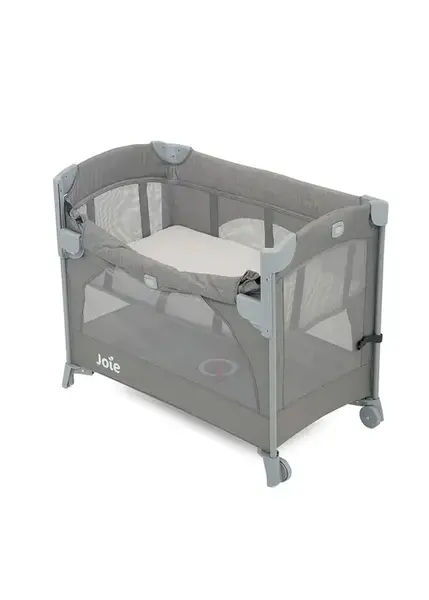Patut pliant pentru cosleeping Joie Kubbie Foggy Gray, 99 x 59.5 x 80.5cm