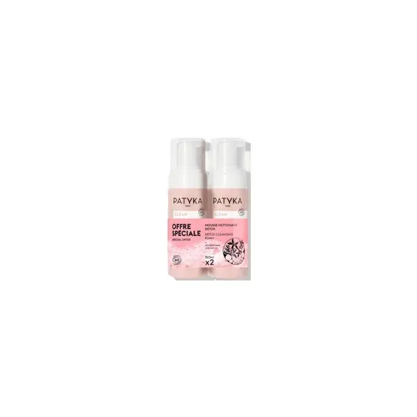 Patyka Clean Set cosmetic cu spumă detoxifiantă de curățare Volum 2 × 150 ml spumă detoxifiantă de curățare