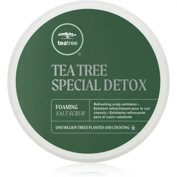 Paul Mitchell Tea Tree Special Detox Foaming Salt Scrub spuma exfolianta pentru fata pentru par si scalp 184 ml