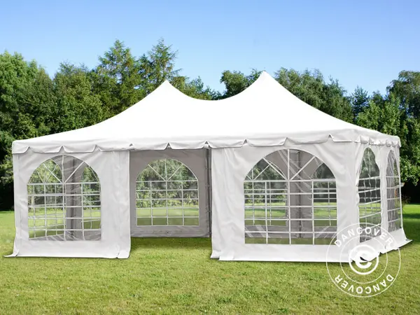 Pavilion - cort MARQUEEE pagoda PRO PVC - 6x4 m - 500g mpatrat - culoare alb