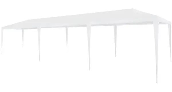 Pavilion de petrecere alb, 3 x 9 m, PE