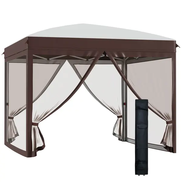 Pavilion pliabil Outsunny, geanta de transport, inaltime reglabila 3x3m | Aosom Romania