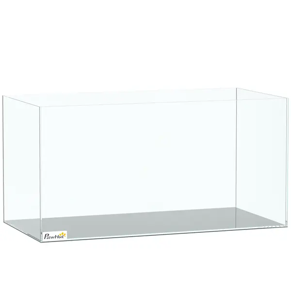 PawHut Acvariu 51 L Acvariu din sticlă cu covoraș protector pentru pești creveți și țestoase Transparent | Aosom Romania