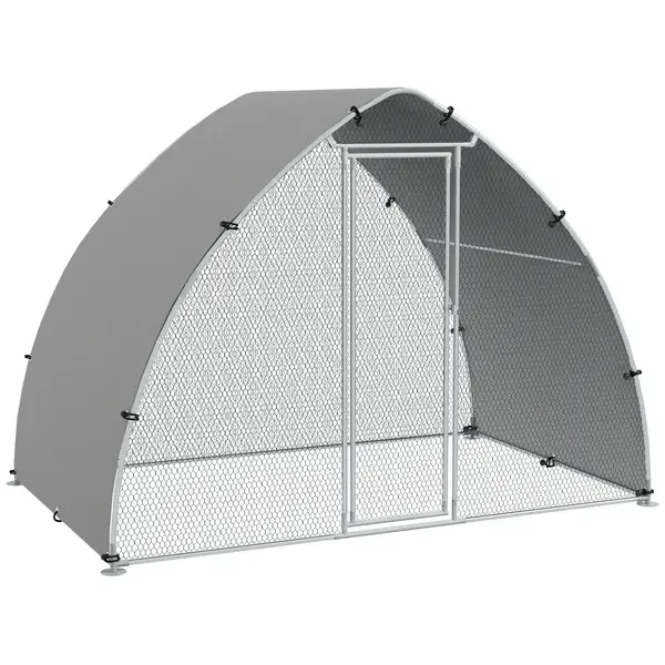 PawHut Grand enclos poulailler chenil volière extérieure 5,75m² toit anti-UV toit anti-UV, oțel galvanizat, ușă blocabilă | Aosom Romania
