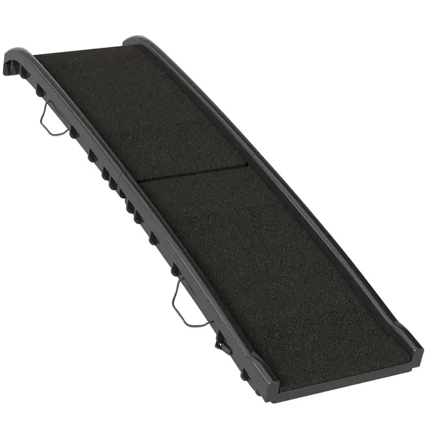 PawHut Rampă pliabilă pentru câini, scăriță pentru câine din PP cu pantă blândă și suprafață antiderapantă, 155x38,5x15,5cm, negru | Aosom Romania