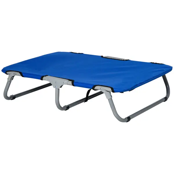 PawHut Saltea Pliabilă Confortabilă pentru Câini, Ușor de Transportat, Albastru, 71x58x18cm | Aosom Romania