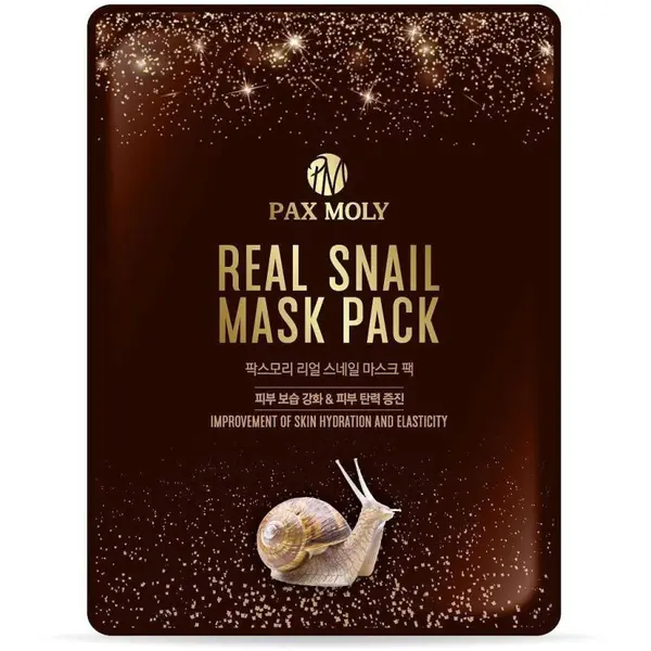 PaxMoly Real Snail Mask Pack Mască de față cu secreție de melc Volum 25 ml