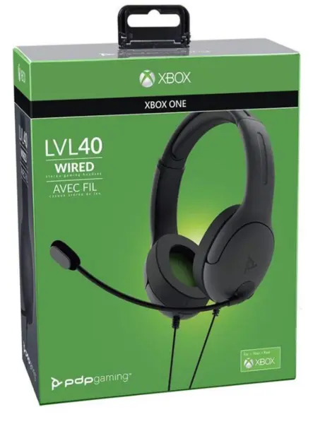 PDP LVL40 Stereo Headset Black