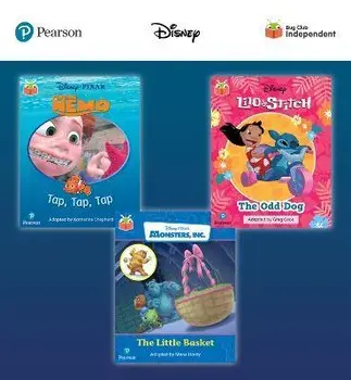 Pearson Bug Club Disney Reception Pack D, including decodable phonics readers for phases 2 to 4: Finding Nemo: Tap, Tap, Tap!, Lilo and Stitch: The Odd Dog, Monsters, Inc: The Little Basket/Marie Hardy