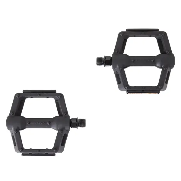 Pedale plate bicicletă MTB 520 grip Negru