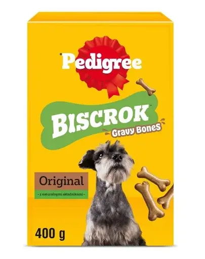 PEDIGREE Biscrok Gravy Bones 400 g biscuiți crocanți pentru câini