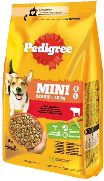 PEDIGREE Hrană uscată pentru câini Adult MINI, cu Vită şi Legume