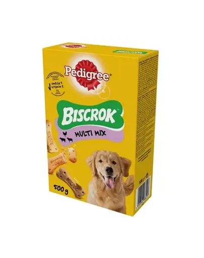 PEDIGREE Multi Mix Biscrok biscuiti caini 6x500 g cu pui, vita si miel
