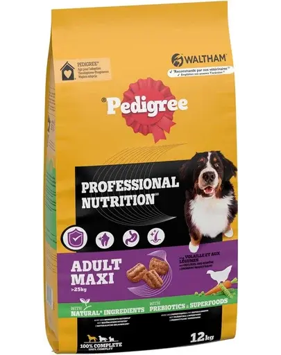 PEDIGREE Professional Nutrition Adult Maxi pui și legume 12 kg hrană câini rase mari