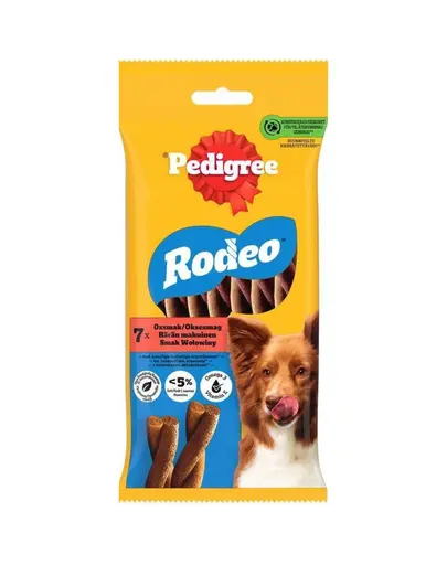 PEDIGREE Rodeo snack pentru caine, cu vita 122 g