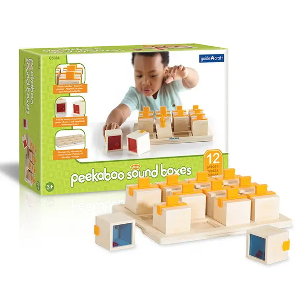 Peekaboo Sound Boxes cutiute cu sunete, Guidecraft multicolor