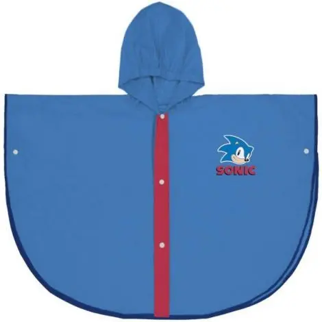 Pelerina de ploaie tip poncho, Sonic, Albastru, 3 - 4 ani