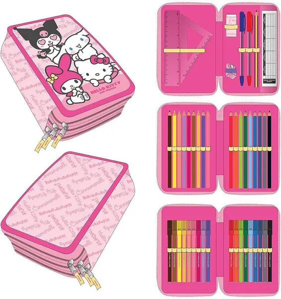 Penar cu accesorii Cerda Hello Kitty - 3 fermoare