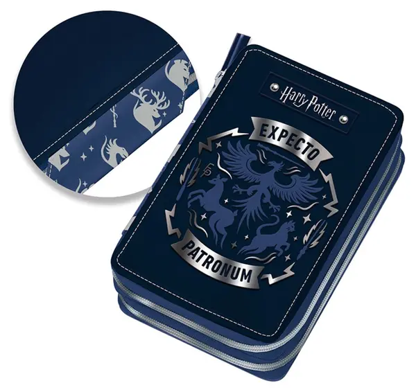 Penar cu accesorii Graffiti Harry Potter - Expecto Patronum, 2 fermoare
