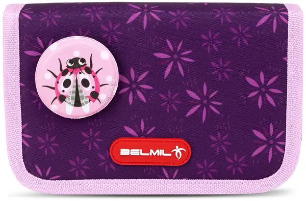 Penar cu ecuson Belmil - Purple Spring, cu 1 fermoar si pliu dublu