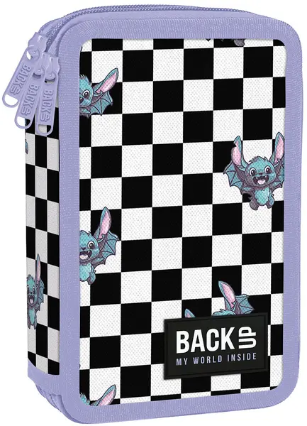 Penar cu instrumente de scris BackUp EW - Favorite Character, cu 3 fermoare