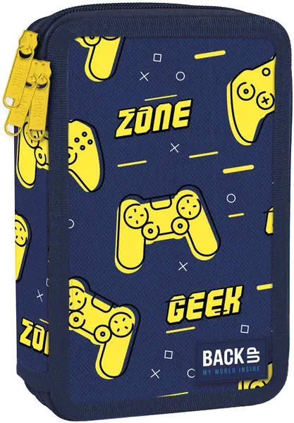 Penar cu instrumente de scris BackUp EW - Game Zone, 3 fermoare