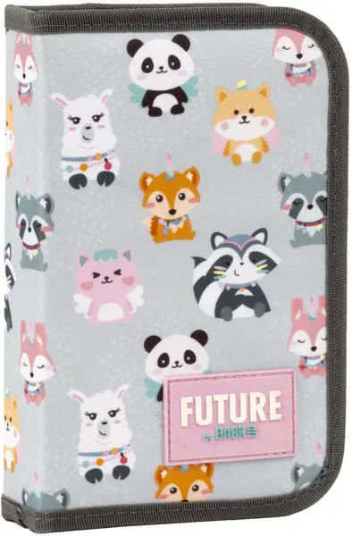 Penar cu instrumente de scris BackUp Future - Animals, 1 fermoar și 2 aripi