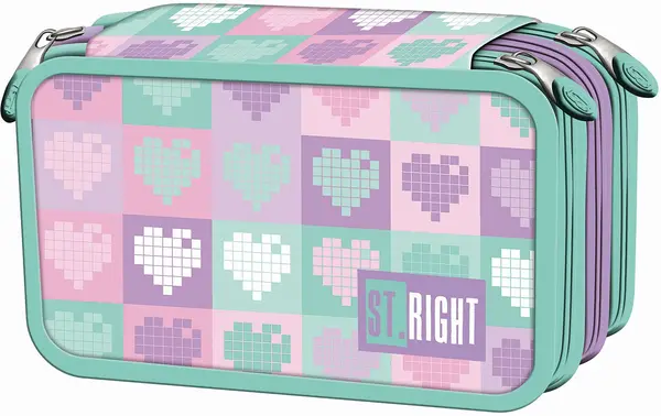 Penar cu instrumente de scris St. Right Candy Hearts - 3 fermoare