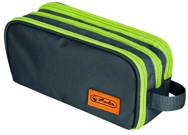 Penar cu mâner Herlitz - Neon Uni Oak/Kiwi, 3 fermoare