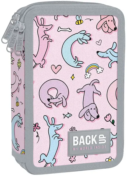 Penar cu rechizite Back Up EW - Dogs, cu 3 fermoare