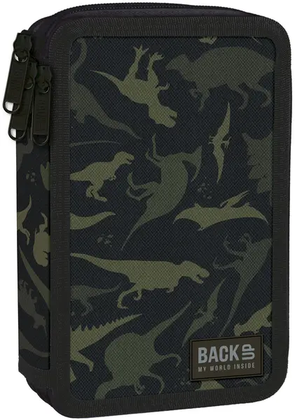 Penar cu rechizite BackUp EW BackUp EW - Dinosaurs, 3 fermoare