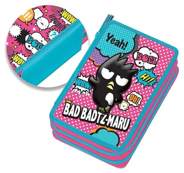 Penar cu rechizite Graffiti Bad Badtz-Maru - 2 fermoare