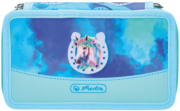 Penar cu rechizite Herlitz - Lucky Horse, 2 fermoare