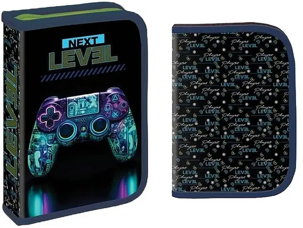 Penar cu rechizite S. Cool - Next Level, cu 1 fermoar, 32 piese