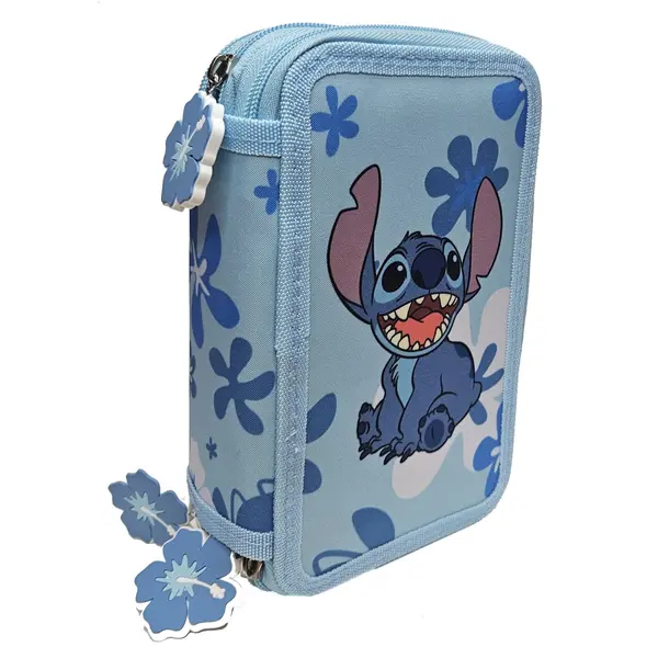 Penar cu trei compartimente, echipat, 43 piese, multicolor, Happy, Stitch Engros