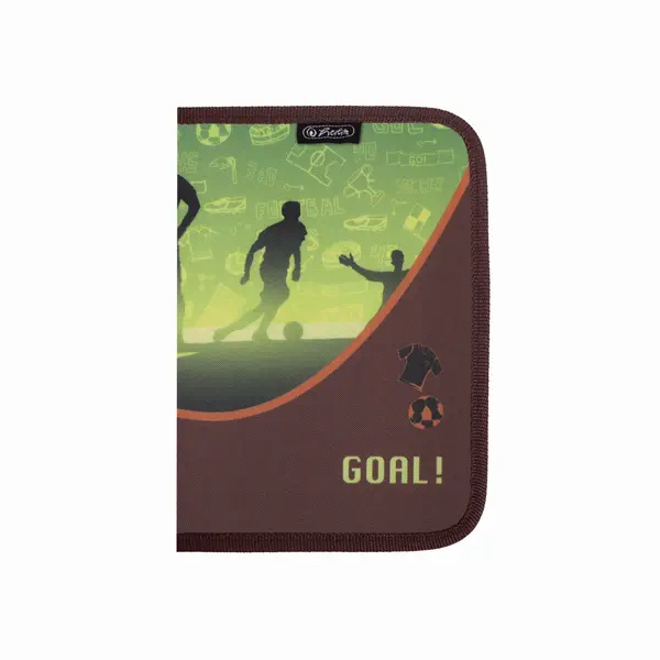 Penar echipat, 17 piese, 1 fermoar, 13.5x19.5x3.5cm, Football, Herlitz