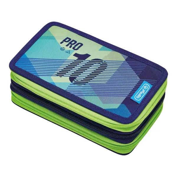 Penar echipat 3 fermoare, 31 piese, Herlitz Green Goal