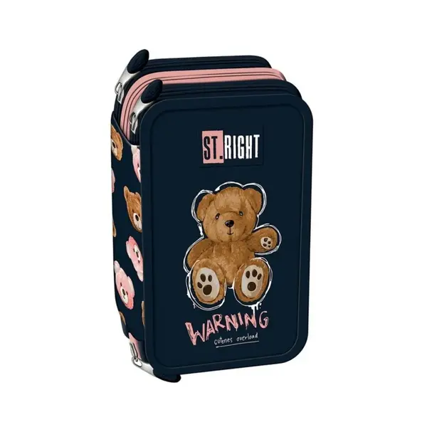 Penar echipat Teddy Bear cu 3 compartimente, 47 piese