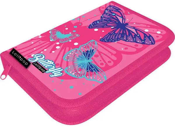 Penar Lizzy Card Pink Butterfly - cu 1 fermoar
